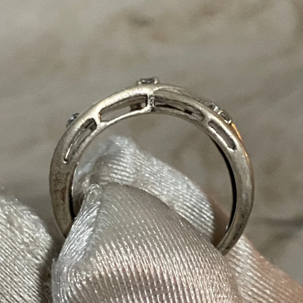1/2 CTTW Genuine Natural Diamond Crisscross Multi Row Band 925 Sterling Silver